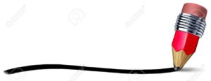 ligne horizontale avec crayon